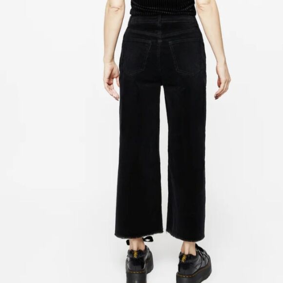 NWT Disturbia Foster Wide Leg Cord Crop Jeans - Picture 2 of 8